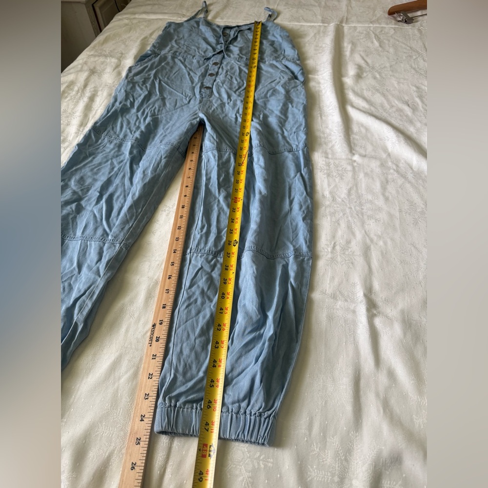 Lulu's Blue Button-Front Jumpsuit - Picture 2 of 10